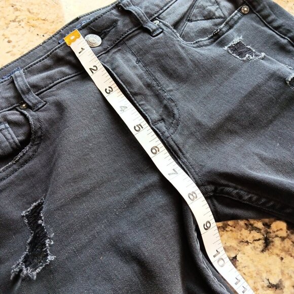 W27 L29 Vigoss Jeans Women The Chelsea Skinny Stretch Dark Low Rise Distressed - Picture 10 of 16
